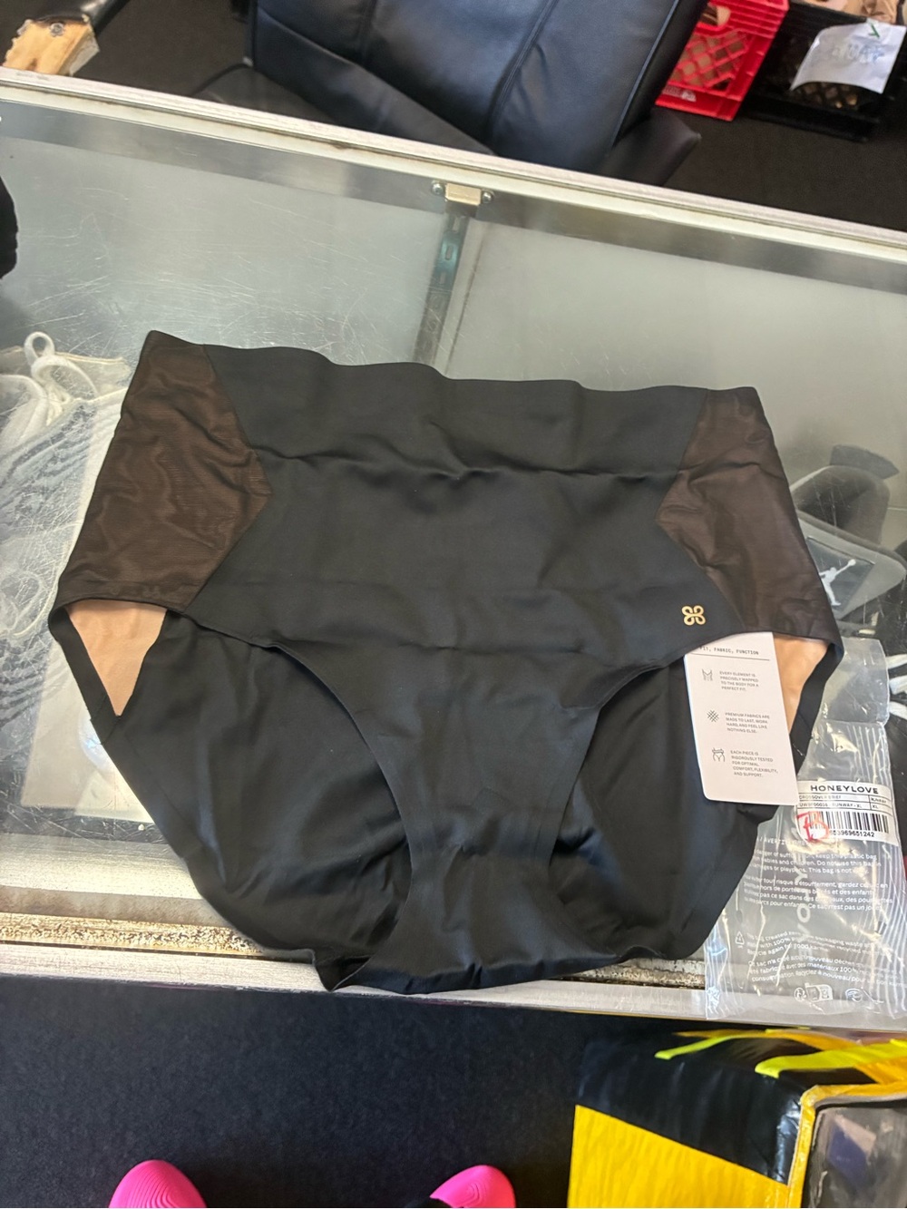 Women’s Honeylove Crossover Brief New Sz XL Black NWT